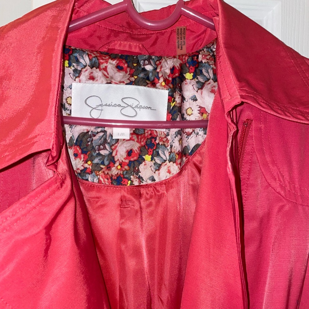 New never worn. Jessica Simpson trench jacket. Color Coral.